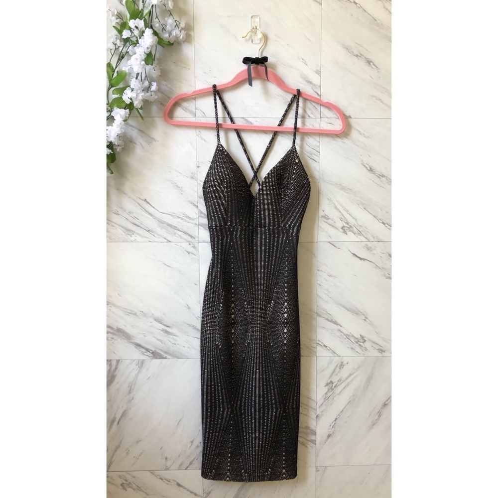 Windsor Strappy Black Midi Dress